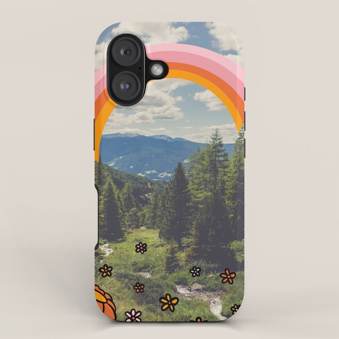 Rainbow Mountain Landscape iPhone Case Gallery Image 1