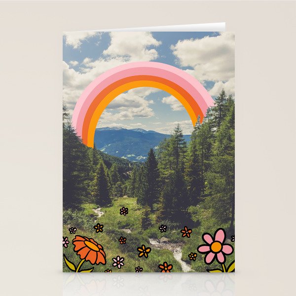 Rainbow Mountain Landscape Stationery Card Gallery Image 1