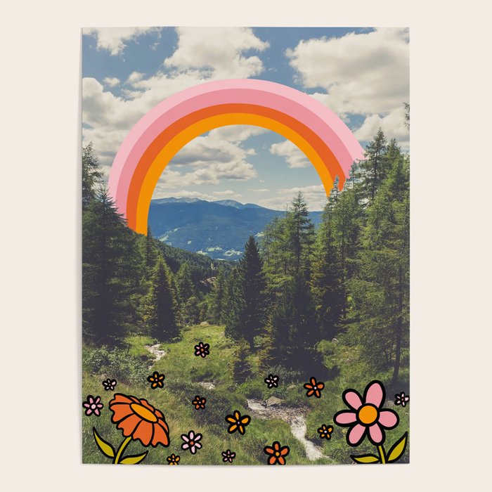 Rainbow Mountain Landscape Poster Gallery Image 1