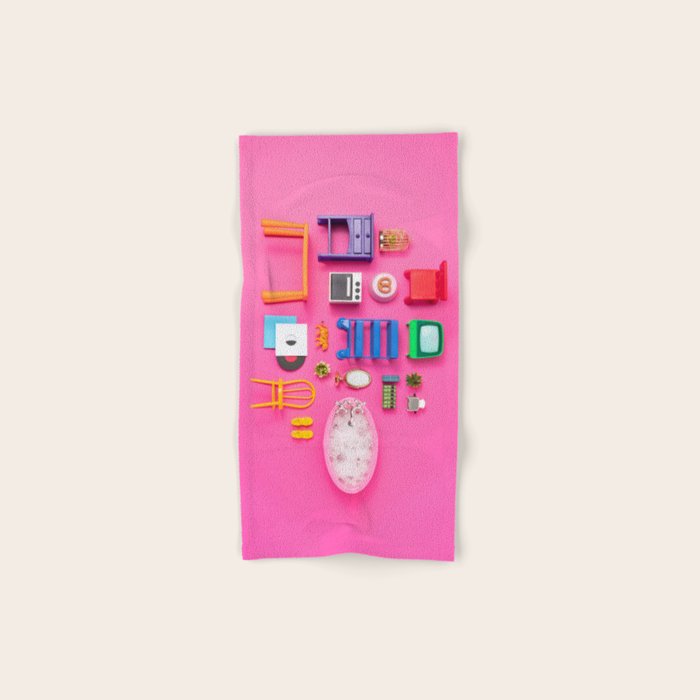 Dollhouse inventory / pink Bath Towel Gallery Image 1