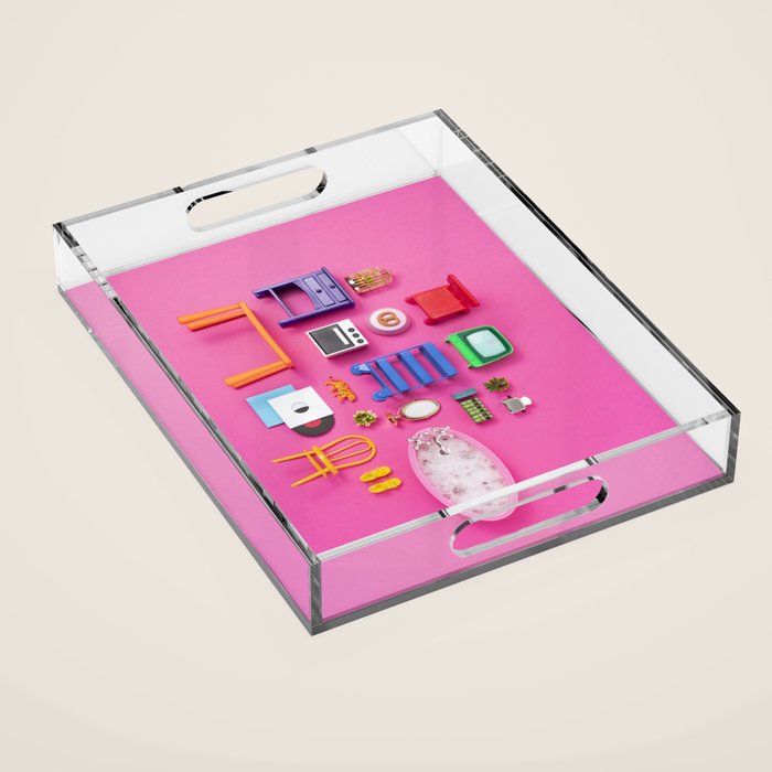 Dollhouse inventory / pink Acrylic Tray Gallery Image 1