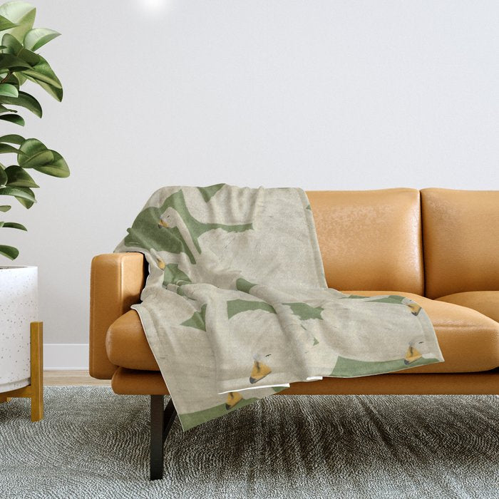 Flight of Swans Throw Blanket Gallery Image 1