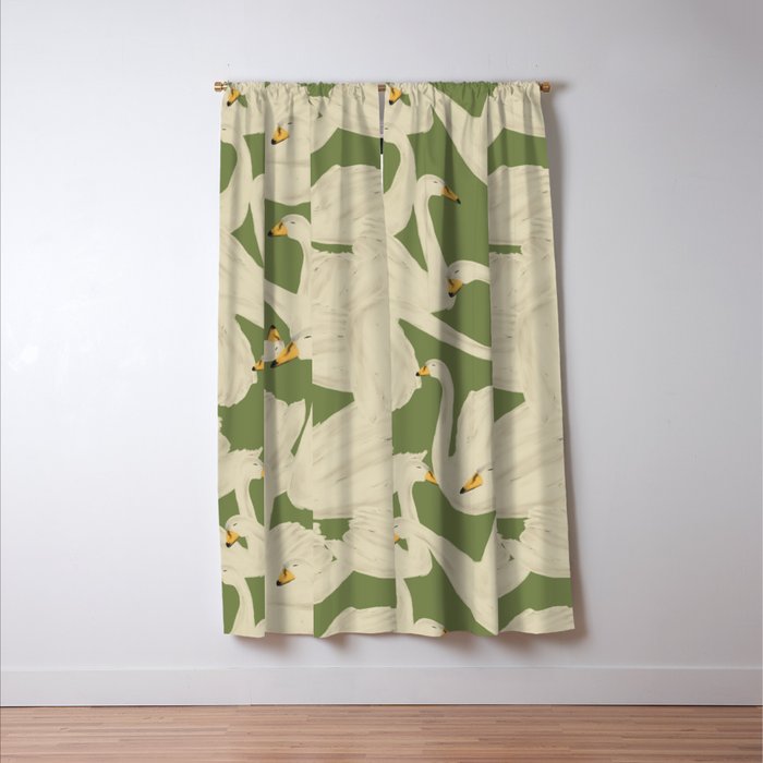 Flight of Swans Window Curtain Gallery Image 3