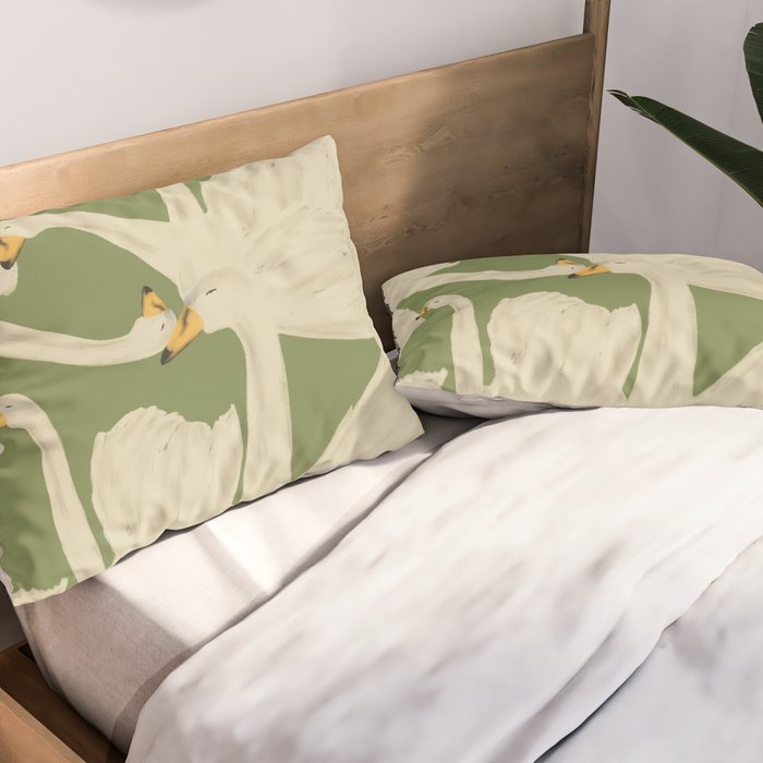 Flight of Swans Pillow Sham Gallery Image 2