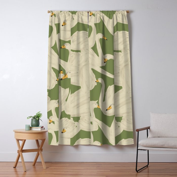 Flight of Swans Window Curtain Gallery Image 1
