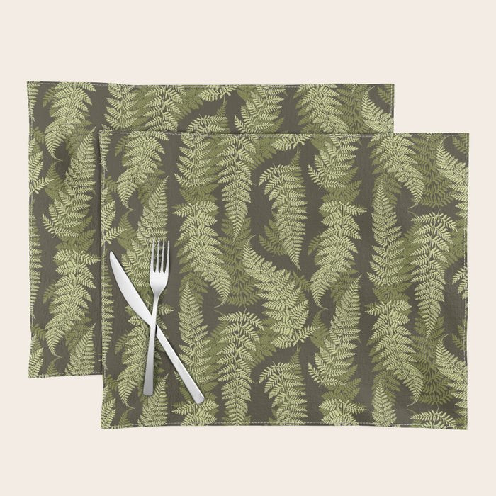 Forest Ferns - Woodland Green Placemat Gallery Image 1