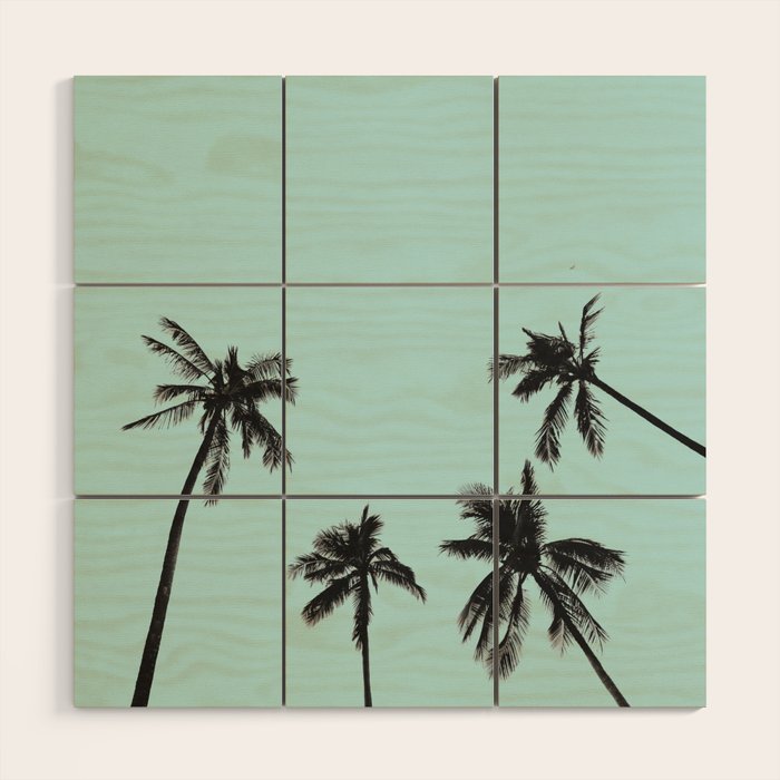 Palm trees 5 Wood Wall Art Gallery Image 1