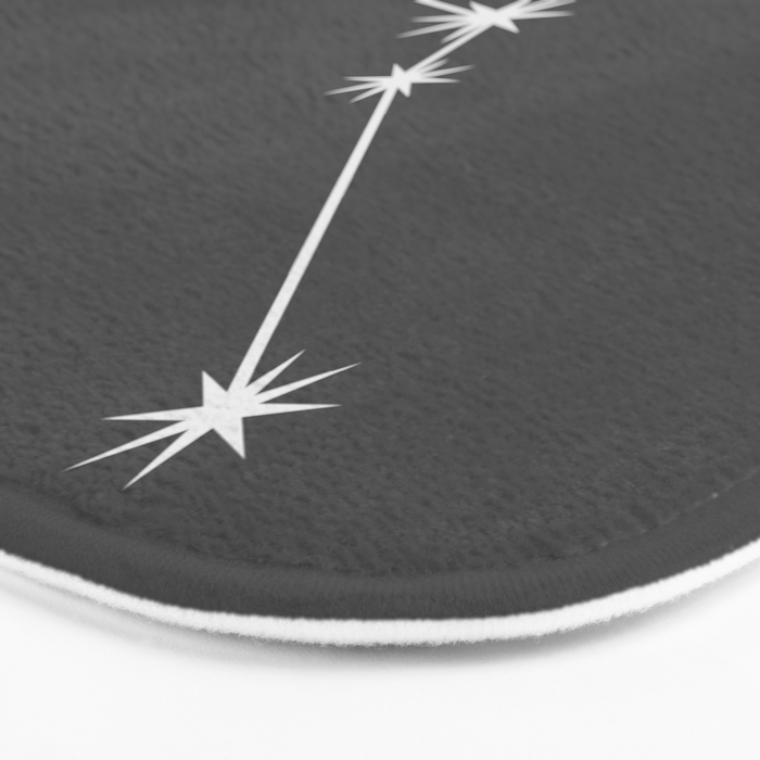 Cancer Zodiac Star Constellation Line Art Grey Bath Mat Gallery Image 3