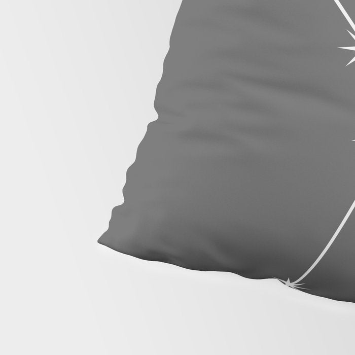 Cancer Zodiac Star Constellation Line Art Grey Pillow Sham Gallery Image 4