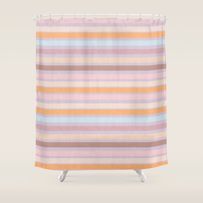 Pastello Stripes Shower Curtain Gallery Image 1