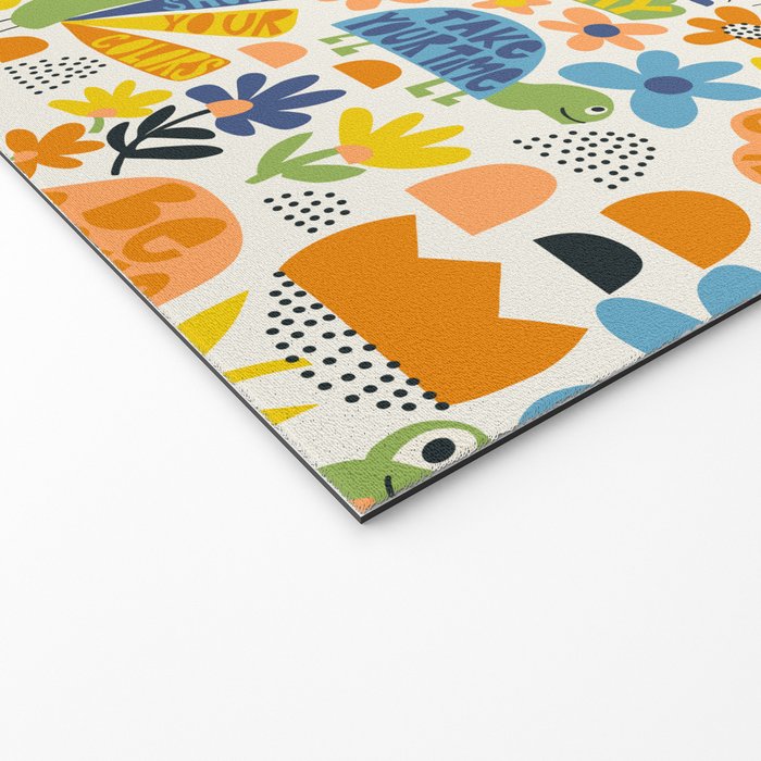 Playful Meadow Cute Animals with Motivational Affirmations - Great Outdoors Welcome Mat Gallery Image 2