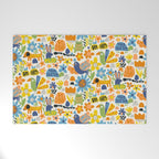 Playful Meadow Cute Animals with Motivational Affirmations - Great Outdoors Welcome Mat Gallery Image 1