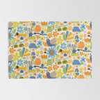 Playful Meadow Cute Animals with Motivational Affirmations - Great Outdoors Rug Gallery Image 2