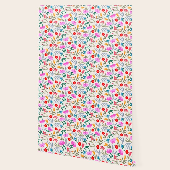 Wild Botanica Bloom - Romantic Abstract Floral Pattern Wallpaper Gallery Image 2