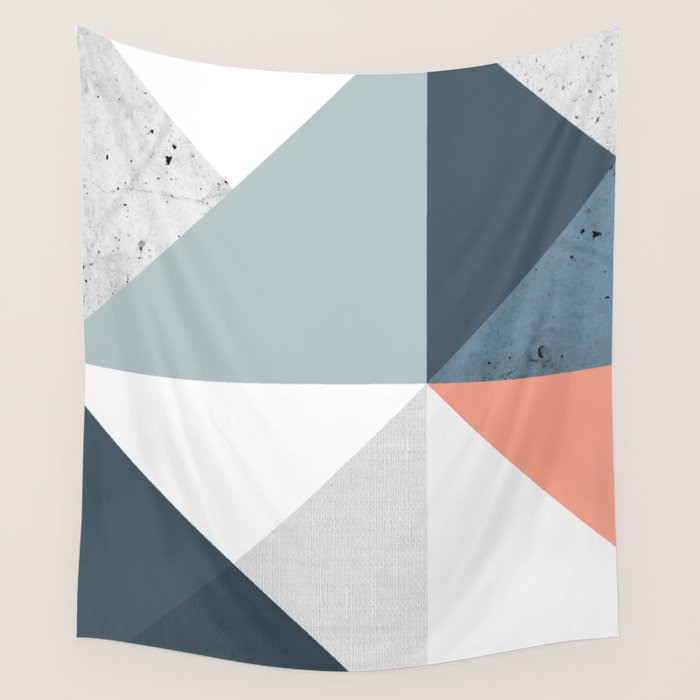 Modern Geometric 12 Wall Tapestry Gallery Image 1