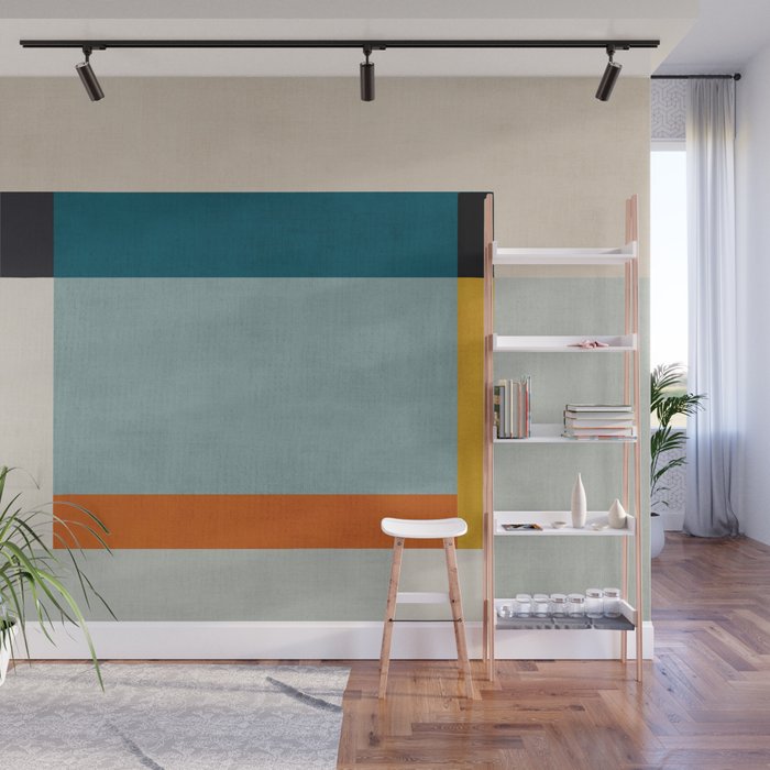Geometric Minimalist Modern Artwork II Wall Mural Gallery Image 1