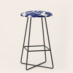 Talavera mexican tile traditional blue ceramic mosaic Stool Gallery Image 1