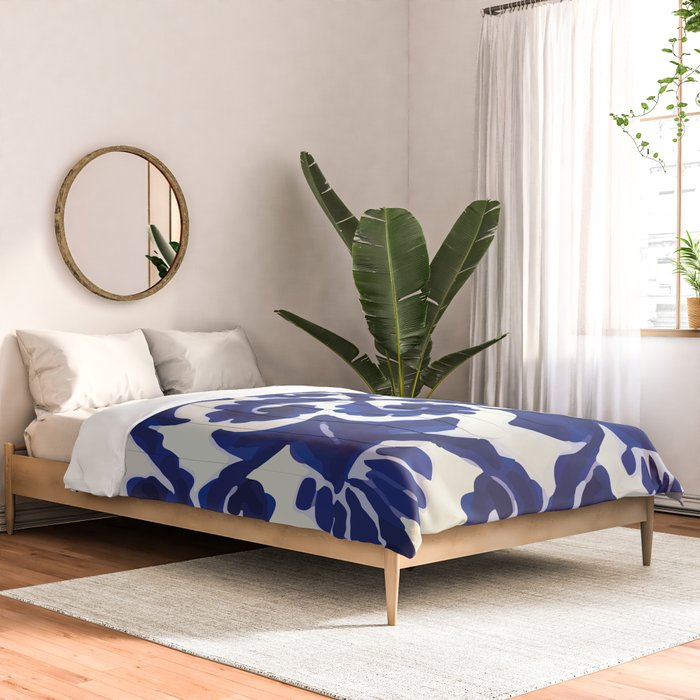 Talavera mexican tile traditional blue ceramic mosaic Comforter Gallery Image 2