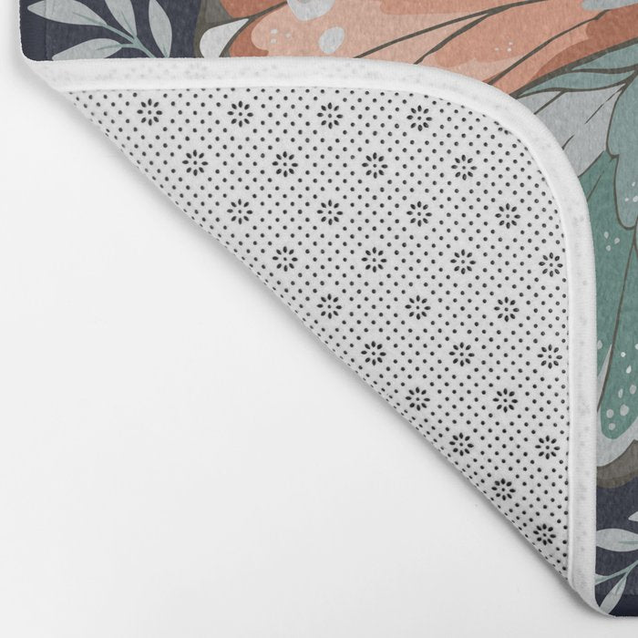 William Morris Butterfly - Midnight Garden Bath Mat Gallery Image 2