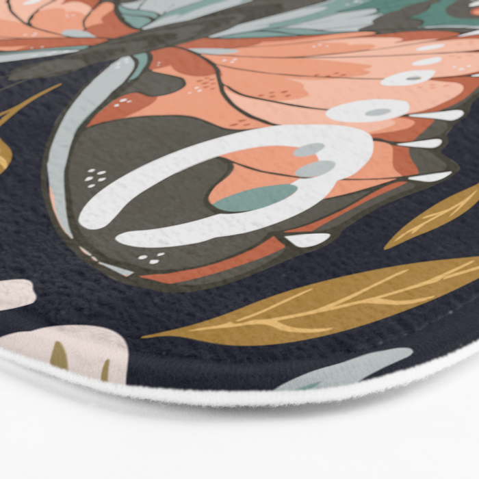 William Morris Butterfly - Midnight Garden Bath Mat Gallery Image 3