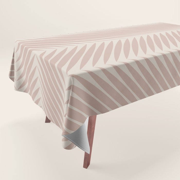 Palm Leaf Pattern - Neutral Beige Tablecloth Gallery Image 1