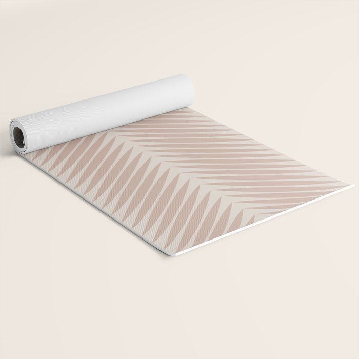 Palm Leaf Pattern - Neutral Beige Yoga Mat Gallery Image 2