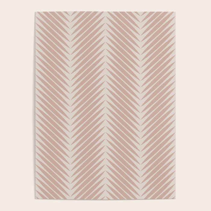 Palm Leaf Pattern - Neutral Beige Poster Gallery Image 1