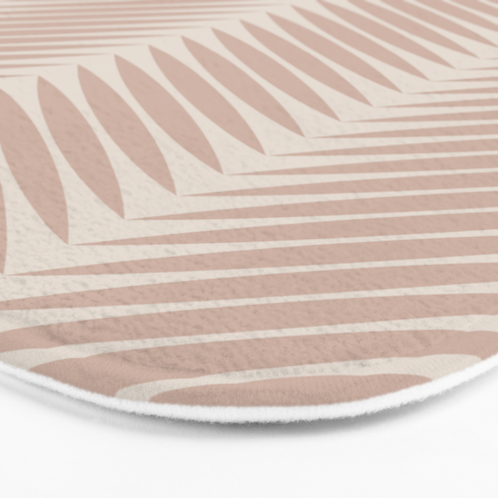 Palm Leaf Pattern - Neutral Beige Bath Mat Gallery Image 3