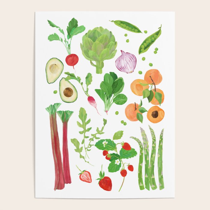 Spring Fruits & Vegetables Poster Gallery Image 4