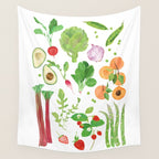 Spring Fruits & Vegetables Wall Tapestry Gallery Image 4