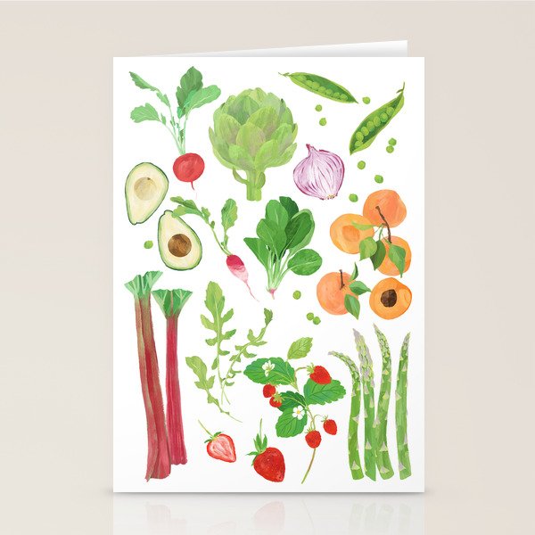 Spring Fruits & Vegetables Stationery Card Gallery Image 2