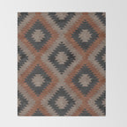 aztec neutrals - inkwell & taupe Throw Blanket Gallery Image 2