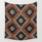aztec neutrals - inkwell & taupe Wall Tapestry Gallery Image 4