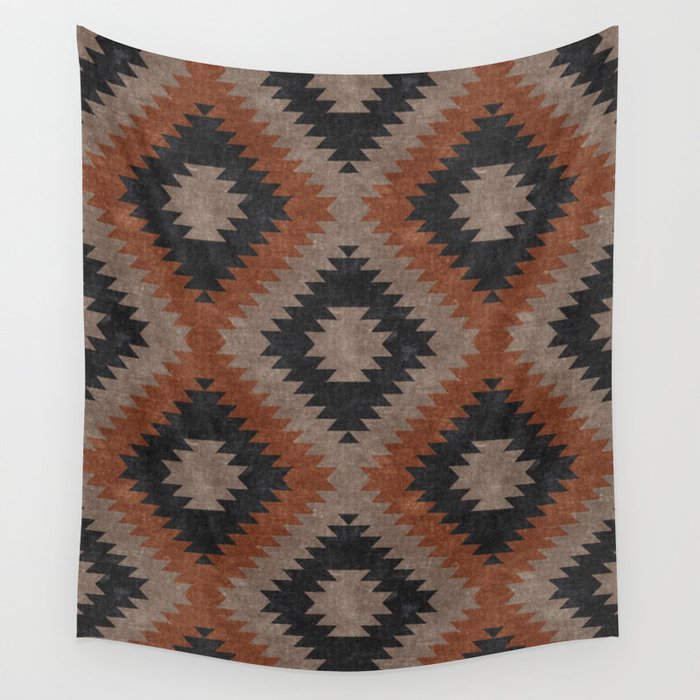 aztec neutrals - inkwell & taupe Wall Tapestry Gallery Image 4