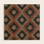 aztec neutrals - inkwell & taupe Wood Wall Art Gallery Image 1