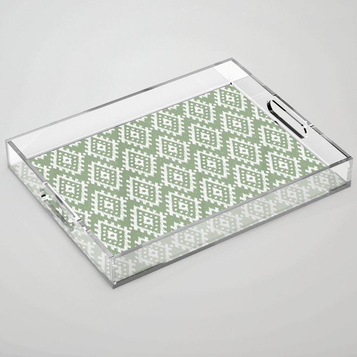 Coastl Ikat | Pistachio Acrylic Tray Gallery Image 1
