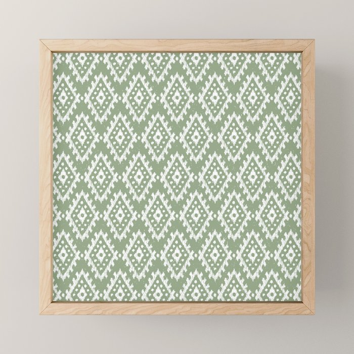 Coastl Ikat | Pistachio Mini Art Print Gallery Image 1