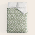 Coastl Ikat | Pistachio Duvet Cover Gallery Image 6