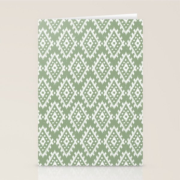 Coastl Ikat | Pistachio Stationery Card Gallery Image 2