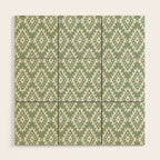 Coastl Ikat | Pistachio Wood Wall Art Gallery Image 1