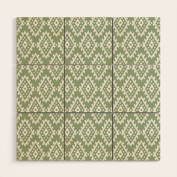 Coastl Ikat | Pistachio Wood Wall Art Gallery Image 1