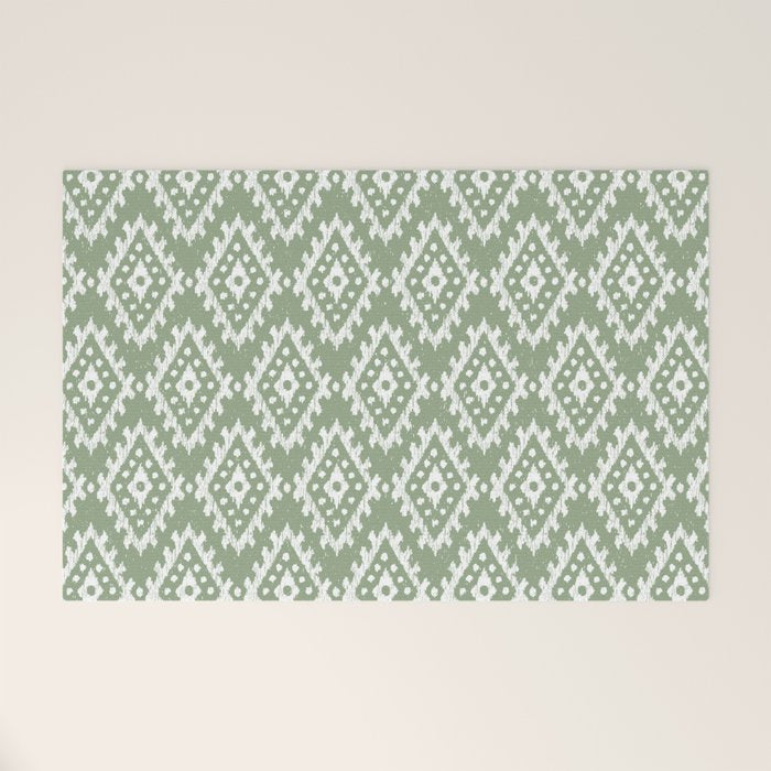 Coastl Ikat | Pistachio Welcome Mat Gallery Image 1
