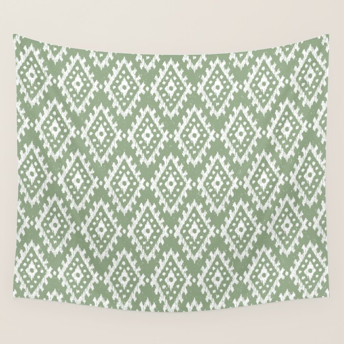 Coastl Ikat | Pistachio Wall Tapestry Gallery Image 4