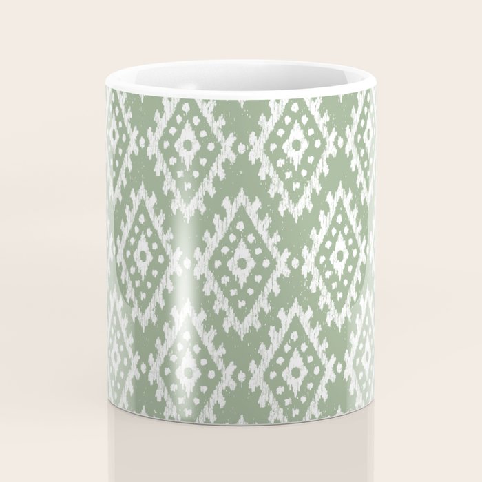 Coastl Ikat | Pistachio Coffee Mug Gallery Image 4