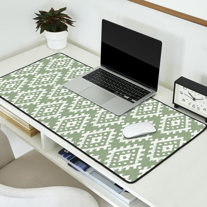 Coastl Ikat | Pistachio Desk Mat Gallery Image 2