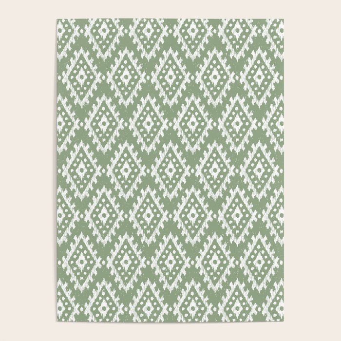 Coastl Ikat | Pistachio Poster Gallery Image 1