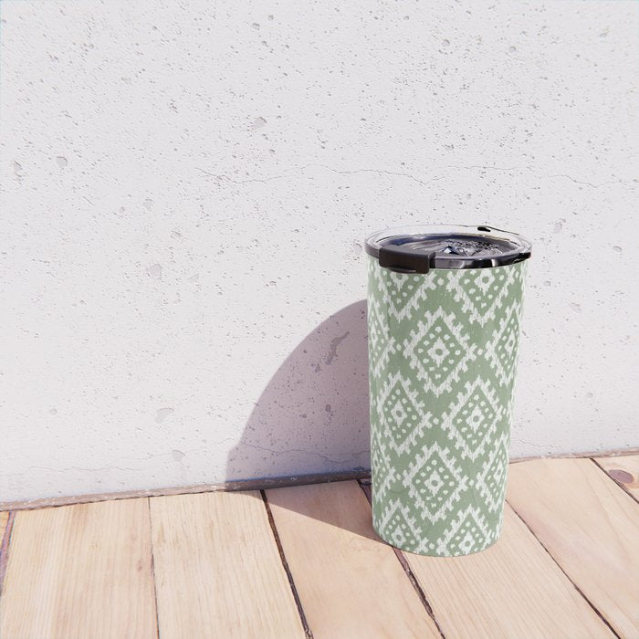 Coastl Ikat | Pistachio Travel Mug Gallery Image 4