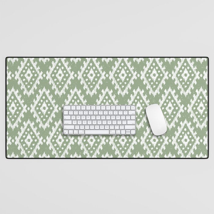 Coastl Ikat | Pistachio Desk Mat Gallery Image 1
