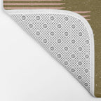 Southwestern Minimalist Retro Green & Pink Bath Mat Gallery Image 2