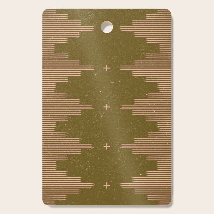 Southwestern Minimalist Retro Green & Pink Cutting Board Gallery Image 1